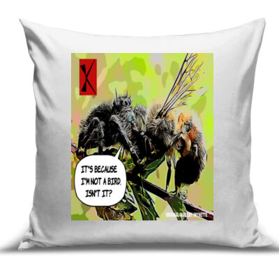 It's because I'm not a bird, isn't it? - Cushion Cover - 100% Linen Thumbnail