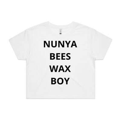 Nunya Bees Wax Boy - AS COLOUR - Women's Crop Tee Thumbnail