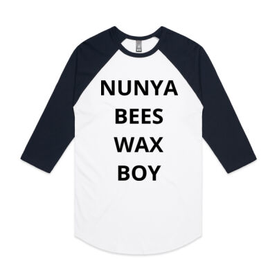 Nunya Bees Wax Boy - AS Colour - 3/4 Raglan Baseball Sleeve Tee Thumbnail